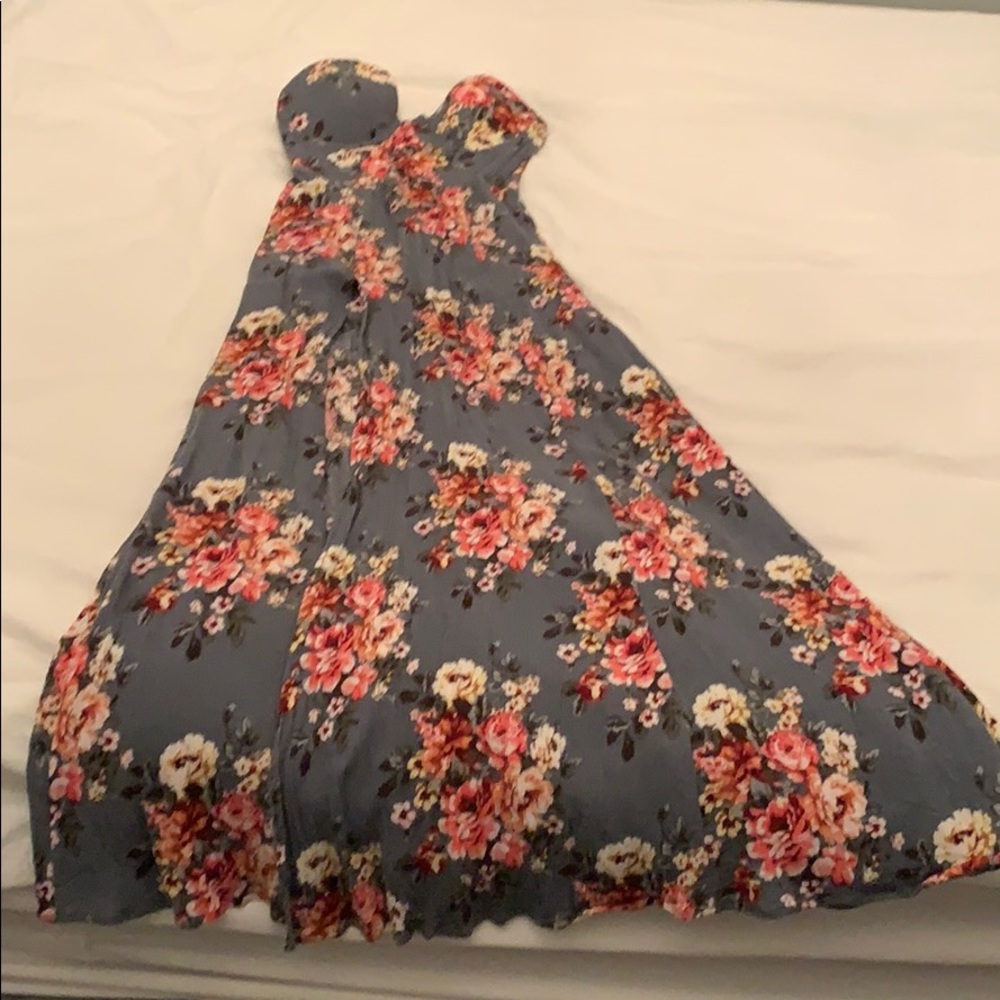 Floral sage maxi dress XS / S - Picture 5 of 7
